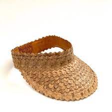 Straw Sun Visor Bali Palm Leaf Sun Visor Beach Hat Straw Hat Summer Hat Lauhala Papale Crownless Hat Hawaiian Hat Straw Sun Visor Sun Visors Beach Hat