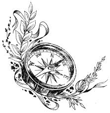 Eagle And Compass Compass Tattoo Compass Rose Tattoo Compass Drawing