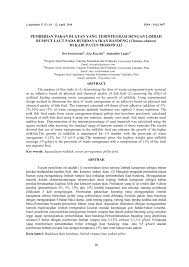 Pdf Pemberian Pakan Buatan Yang Terintegrasi Dengan Limbah Rumput Laut Pada Budidaya Ikan Bandeng Chanos Chanos Di Kabupaten Morowali