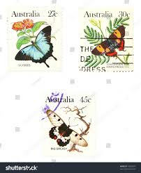 Stamps Australia Set Butterflies Ulysses Butterfly Royalty