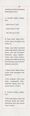Amin doa aku percaya.bapa kami.salam maria 3 kali.terpujilah doa ini disadur dari: Komunitas Katolik Garis Lucu On Twitter Doa Rosario Koronka Bukan Corona