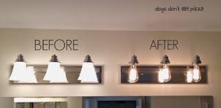 How To Update Your Old Bathroom Light Fixture To Industrial Light Fixture Diy Industrial Bathroom Decor Industrial Bathroom Lighting Bathroom Light Fixtures