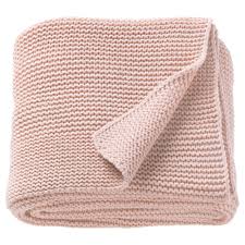 Ingabritta Throw Pale Pink 51x67 Ikea Knitted Throws Ikea Ikea Blankets