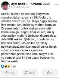 Maybe you would like to learn more about one of these? Duh Viral Netizen Punya Gaji Rp 20 Juta Tapi Ngaku Kurang Ngemis Ngemis Minta Bansos