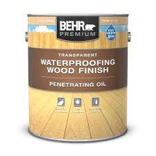 General finishes gel stains contain urethane, which allows the gel stains to be used for finishing over existing top coats, stains, and paints. Premium Transparent Waterproofing Wood Finish Penetrating Oil Behr
