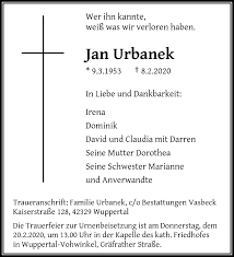 Born 14 may 1962) is a polish football manager and former player who played as a striker. Traueranzeigen Von Jan Urbanek Trauer Und Gedenken
