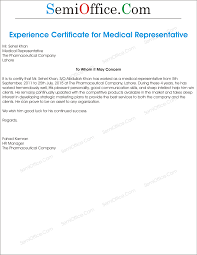 Maybe you would like to learn more about one of these? Experience Letter For Medical Representative Semioffice Com