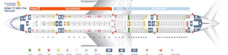 This airplane has seats of three classes: Seat Map Boeing 777 300 Singapore Airlines Best Seats In Plane