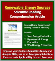 Renewable Energy Production Clean Electricity Science Reading Article Science Reading Science Electricity Renewable Energy