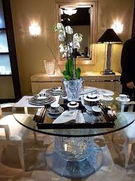 Lalique Dinning Room Decor Lalique Round Glass Table