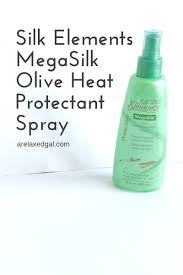 Look no further if you crank up the heat on your straightener. Silk Elements Megasilk Olive Heat Protectant Spray A Relaxed Gal