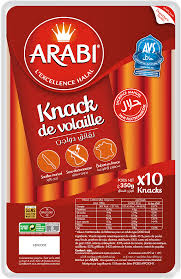 Knack De Volaille Arabi Halal 350g Volaille Charcuterie Glucides