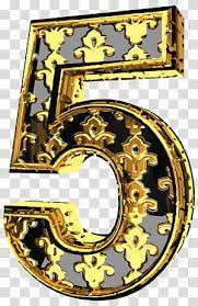 Gold And Black 5 Illustration Elegant Vintage Number Five Transparent Background Png Clipart Art Images Vintage Numbers Mirror Illustration