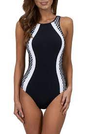 High Neck One Piece With Shelf Bra Jet J10025 Stylish Swimsuits High Neck Swimsuits Swimsuits