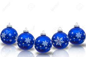 Beautiful blue and white christmas home decorating ideas (plus 18 other bloggers' christmas home tours) updated: Blue Christmas Ornaments With Snowflakes Isolated On White Stock Photo Picture And Royalty Free Image Image 14658733