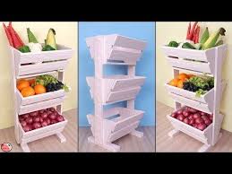 Diy Kitchen Organizer Fruit And Vegetable Storage Idea Youtube Kitchen Organization Diy Vegetable Storage Diy Kitchen