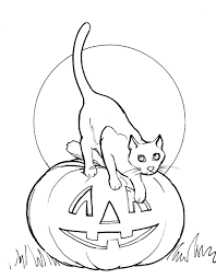 Excellent halloween pumpkin coloring pages with scary coloring. Kids Korner Free Coloring Pages Halloween Cat Jack O Lantern
