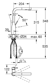 Knowing plumbing code is an important thing, if you want to be a diy worker for your own home. Grohe Essence L Spout Kitchen Sink Mixer Tap With Pull Out Spray 30270000