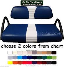 Club Car Ds 2000 Custom 1 Stripe Golf Cart Seat Cover Set Made With Marine Grade Vinyl Staple On Choose Your Colors From Our Color Chart