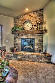 Stone Fireplace Mantel Decorating Ideas Inspirational Stone And Brick Corner Fireplace Design Corner Home Fireplace Fireplace Design Stone Fireplace Mantel