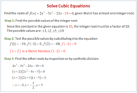 , phd in mathematics · author has 608 answers and 1.2m answer views. Solving Cubic Equations Solutions Examples Videos