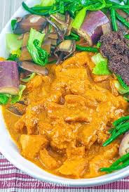 Kare Kare Tripas Is A Variation Of The Delicous Filipino Kare Kare Peanut Stew Using Ox Tripe Or Tripas Trip Pork And Beef Recipe Kare Kare Kare Kare Recipe