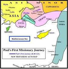 Saint patrick's timeline and diary. Acts 13 14 Paul S First Missionary Journey Mission Work And Map