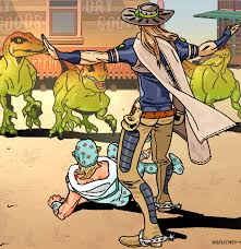 Johnny Joestar Gyro Zeppeli And Scary Monsters Jojo No Kimyou Na Bouken And 3 More Drawn By Tanaka Kaori Danbooru Diego brando & funny valentine. johnny joestar gyro zeppeli and scary