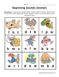Beginning Sounds Worksheet Animals 2 Beginning Sounds Worksheets Beginning Sounds Beginning Sounds Kindergarten