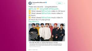 Bts Band Break Uk Album And Billboard Hot 100 Chart Records