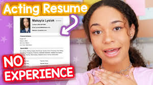 How To Make An Acting Resume W No Experience Youtube