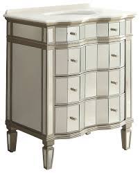 Mirrored bathroom vanities can add serious style to your bath space, and they provide an efficient area for all your daily grooming and preparation needs. 30 All Mirrored Asselin Bathroom Sink Vanity Traditional Bathroom Vanities And Sink Consoles By Chans Furniture Showroom Houzz