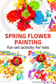 I love to sit back and see what they come up with. Painting With Flowers For Toddlers And Preschoolers
