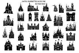 Castle Silhouettes Ai Eps Png Castle Silhouette Silhouette Vector Castle
