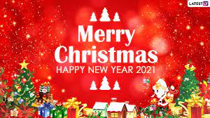 Happy Christmas New Year 2021 Merry Christmas And Happy New Year 2021 Images Hd Wallpapers For Free Download Online Celebrate Holidays Season With Whatsapp Stickers And Gif Greetings Latestly