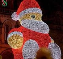 Large Outdoor Customized 3D Santa Claus Christmas LED Motif ...