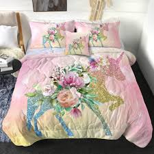 Check spelling or type a new query. Buy Sleepwish Unicorn Full Size Bedding Sets With Comforter Kids Unicorn Comforter Set For Girls 3d Glitter Unicorn Rose Bed Set Full 4 Pieces Bedspreads With 2 Pillow Shams 1 Cushion Cover