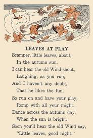Leaves At Play Childrens Poems Autumn Leaves Autumn Quotes