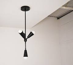 Matte Black Pendant 4 Light Cone Cover Vanity Modern Mid Modern Industrial Matte Black Pendant Fixture