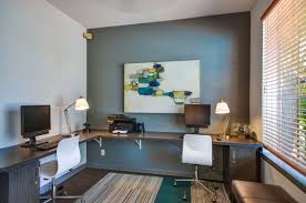 Clean Modern Office Space The Office Accent Wall Does Make It Look More Polished Clean Lifeincolo Modern Office Space Guest Room Office Home Depot Desk