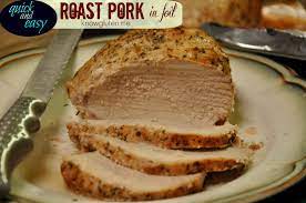 Roast until a thermometer inserted in loin reads 140°f, 45 to 50 minutes. Roasting Pork In A Bed Of Kitchen Foil Pesto Pork Chop And Summer Vegetable Foil Dinners Good Rinse Pork In Cold Water And Pat Dry Cosmetic Review