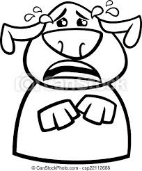 This drawing was made at internet users' disposal on 07 february 2106. Crying Dog Cartoon Coloring Page Black And White Cartoon Illustration Of Funny Dog Expressing Sadness And Crying For Canstock