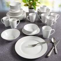 White embossed dinnerware set, service for 4 $160.00 now $49.99 Dinnerware Set For 8 Up To 65 Off Until 11 20 Wayfair Wayfair