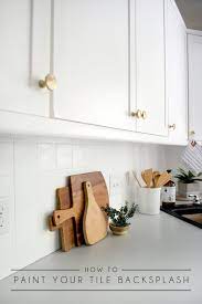 Some brands say cleanable but aren't. How To Paint Your Tile Backsplash Brepurposed Painting Kitchen Tiles Painting Tile Backsplash Kitchen Tiles Backsplash