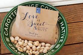 Love Is Nuts Wedding Favor Bag Nut Favor Candied Nuts By Mavora Candy Wedding Favors Candy Party Favors Wedding Food Drink