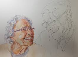 I painted these in yet another online workshop with Pam Wenger . She is an  amazing teacher. The last day we worked from our own references. Not  finished yet.