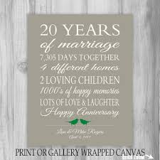 20 Year Anniversary Gift 20th Anniversary Art Print Personalized Anniversary Gift Anniversary Gifts For Parents 20th Anniversary Gifts 25 Year Anniversary Gift