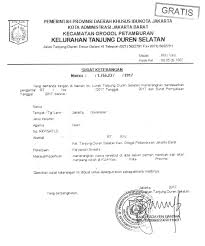 Rt 017 Rw 05 Tanjung Duren Selatan Mengurus Sendiri Surat Keterangan Untuk Menikah N1 N2 N4