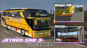 Dalam mod ini anda akan mendapatkan tampilan bus dengan livery yang begitu menarik. Share Mod Jetbus Shd 3 Voyager Mod Bussid Youtube