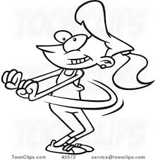 Jazzercise was created by judi sheppard missett in 1969, according to the company website. Cartoon Black And White Line Drawing Of A Jazzercise Lady Dancing 2572 By Ron Leishman